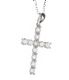 18CT GOLD DIAMOND CROSS PENDANT AND CHAIN at Ross's Online Art Auctions