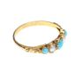 GOLD-TONE TURQUOISE AND SEED PEARL RING at Ross's Online Art Auctions