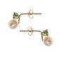 9CT GOLD EMERALD AND PEARL EARRINGS at Ross's Online Art Auctions