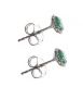 9CT WHITE GOLD EMERALD AND DIAMOND EARRINGS at Ross's Online Art Auctions
