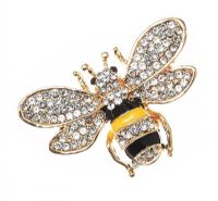 SILVER ENAMEL BUMBLE BEE BROOCH at Ross's Online Art Auctions