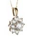 9CT GOLD CRYSTAL CLUSTER PENDANT AND CHAIN at Ross's Online Art Auctions