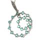 9CT WHITE GOLD EMERALD AND DIAMOND PENDANT AND CHAIN at Ross's Online Art Auctions
