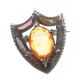 TWO STERLING SILVER AMBER BROOCHES at Ross's Online Art Auctions