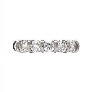 
PLATINUM FIVE STONE DIAMOND RING at Ross's Online Art Auctions