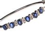 9CT WHITE GOLD SAPPHIRE AND DIAMOND BANGLE at Ross's Online Art Auctions