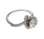 
18CT WHITE GOLD CUBIC ZRCONIA AND DIAMOND HALO RING at Ross's Online Art Auctions