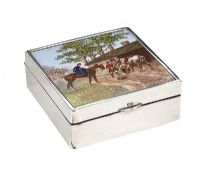 SILVER & ENAMEL BOX at Ross's Online Art Auctions