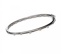 9CT WHITE GOLD DIAMOND BANGLE at Ross's Online Art Auctions