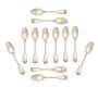 SUITE OF FIDDLE PATTERN SILVER CUTLERY at Ross's Online Art Auctions