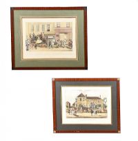 PAIR OF COLOURED ENGRAVINGS at Ross's Online Art Auctions