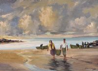 LANDING THE CATCH by Arthur H. Twells RUA at Ross's Online Art Auctions