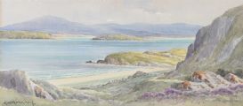 SHEEPHAVEN , DONEGAL, LOOKING TOWARDS ROSAPENNA by George W.  Morrison at Ross's Online Art Auctions