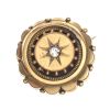 GOLD-TONE CUBIC ZIRCONIA BROOCH at Ross's Online Art Auctions