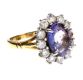 18CT GOLD TANZANITE AND DIAMOND RING at Ross's Online Art Auctions