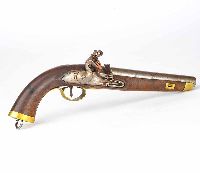18th Century Flintlock Officer's Pistol at Ross's Online Art Auctions