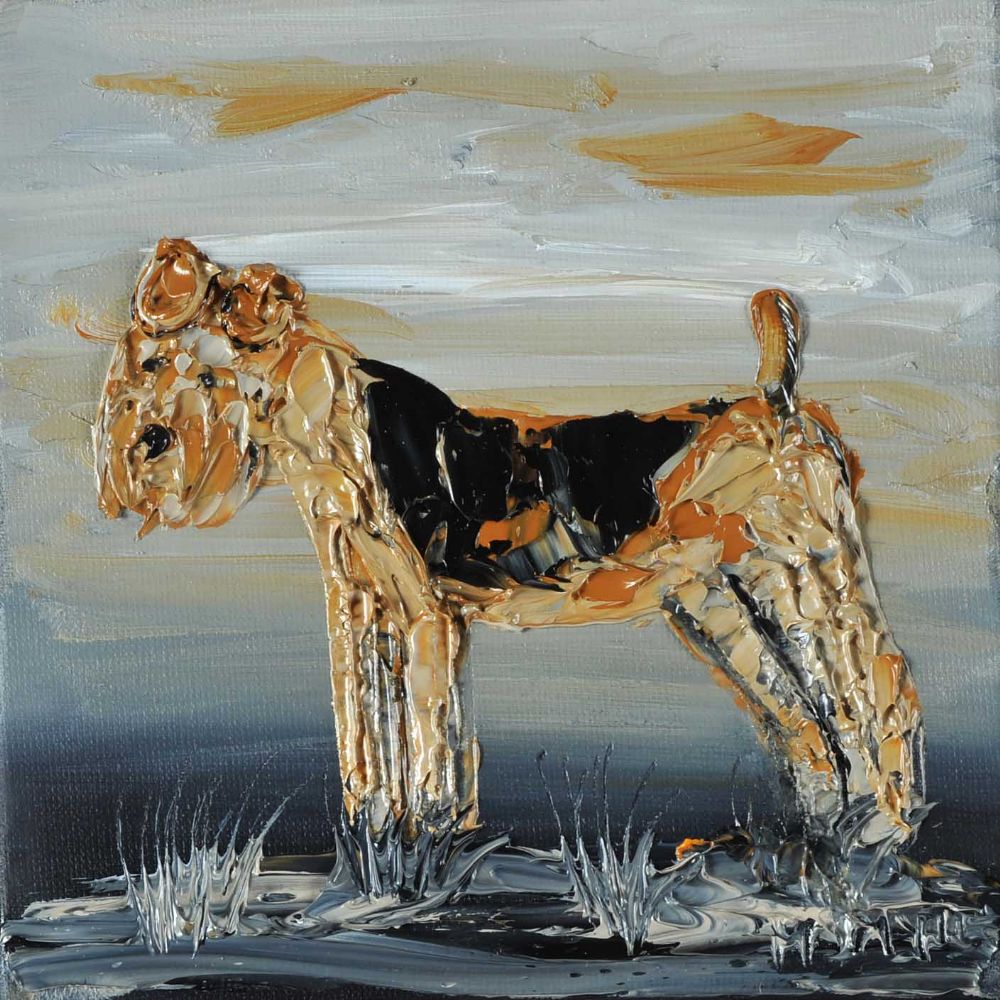 ELIZABETH TAYLOR (TERRIER PUP) by Michael Smyth at Ross's Online Art Auctions