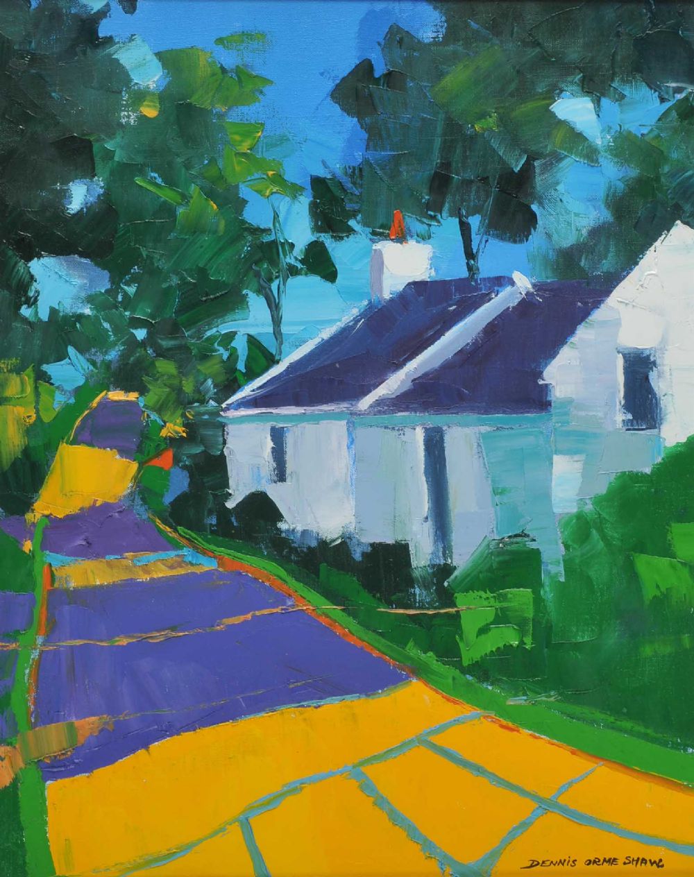 COTTAGES, PORTAFERRY by Dennis Orme Shaw at Ross's Online Art Auctions