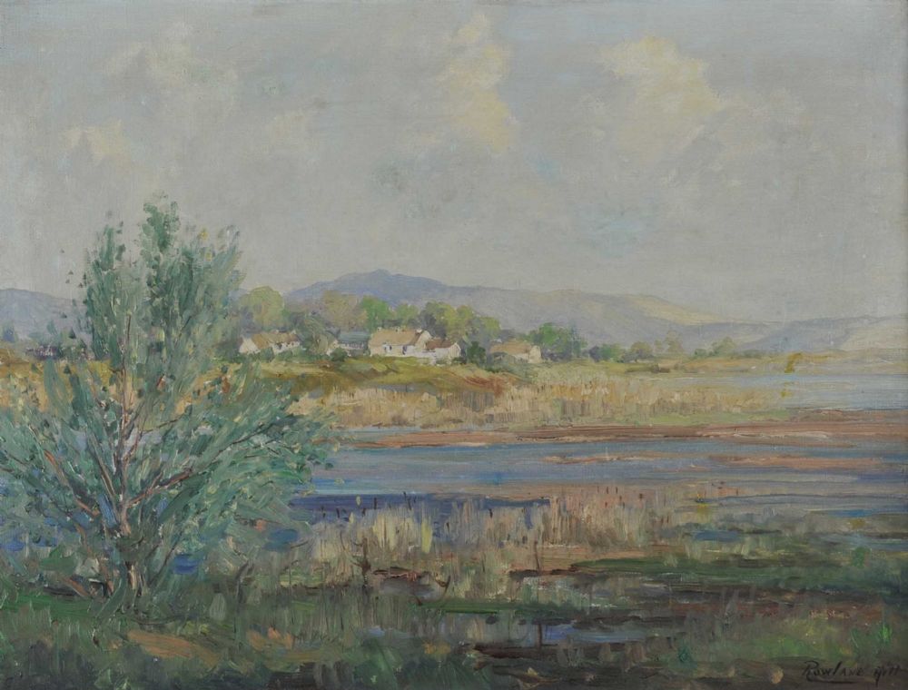 COTTAGES, COUNTY MAYO by Rowland Hill RUA at Ross's Online Art Auctions