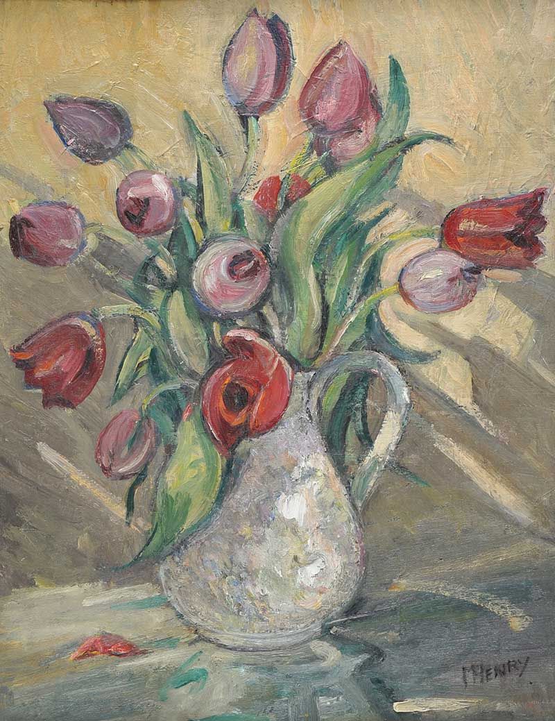 TULIPS by Marjorie Henry RUA at Ross's Online Art Auctions