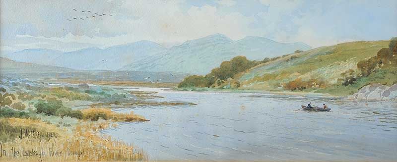 ON THE LACKAGH RIVER, DONEGAL by Joseph William  Carey RUA at Ross's Online Art Auctions