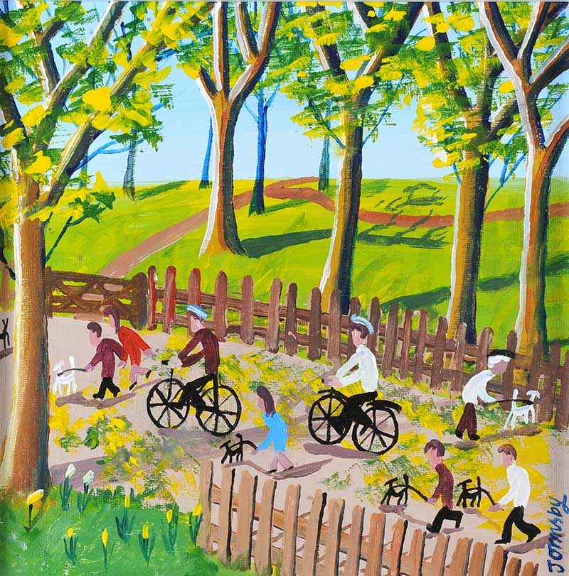 CYCLING ON THE TOW PATH by John Ormsby