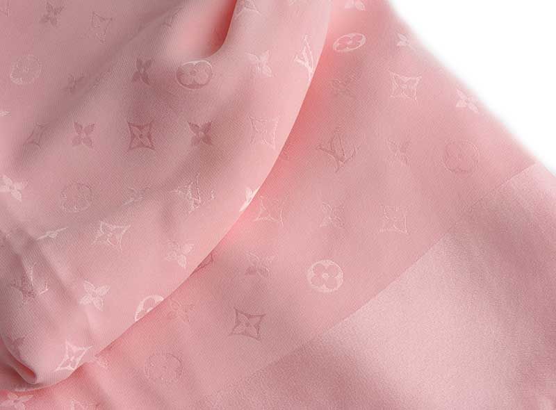 louis vuitton scarf silk pink