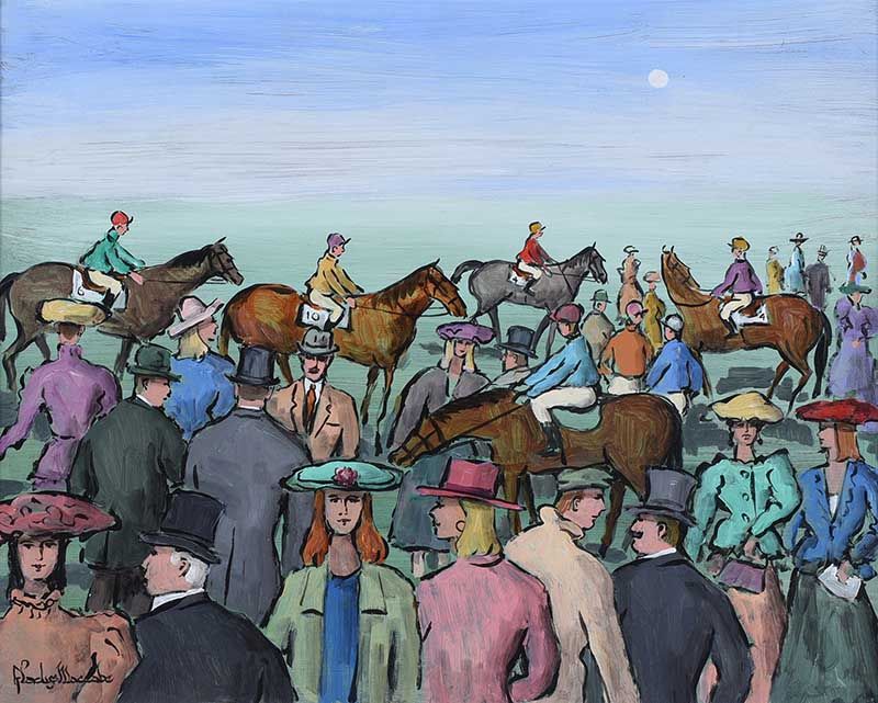 AT THE RACES by Gladys Maccabe HRUA at Ross's Online Art Auctions