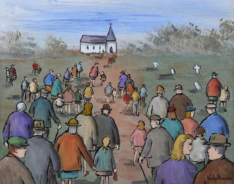 GOING TO CHURCH by Gladys Maccabe HRUA at Ross's Online Art Auctions