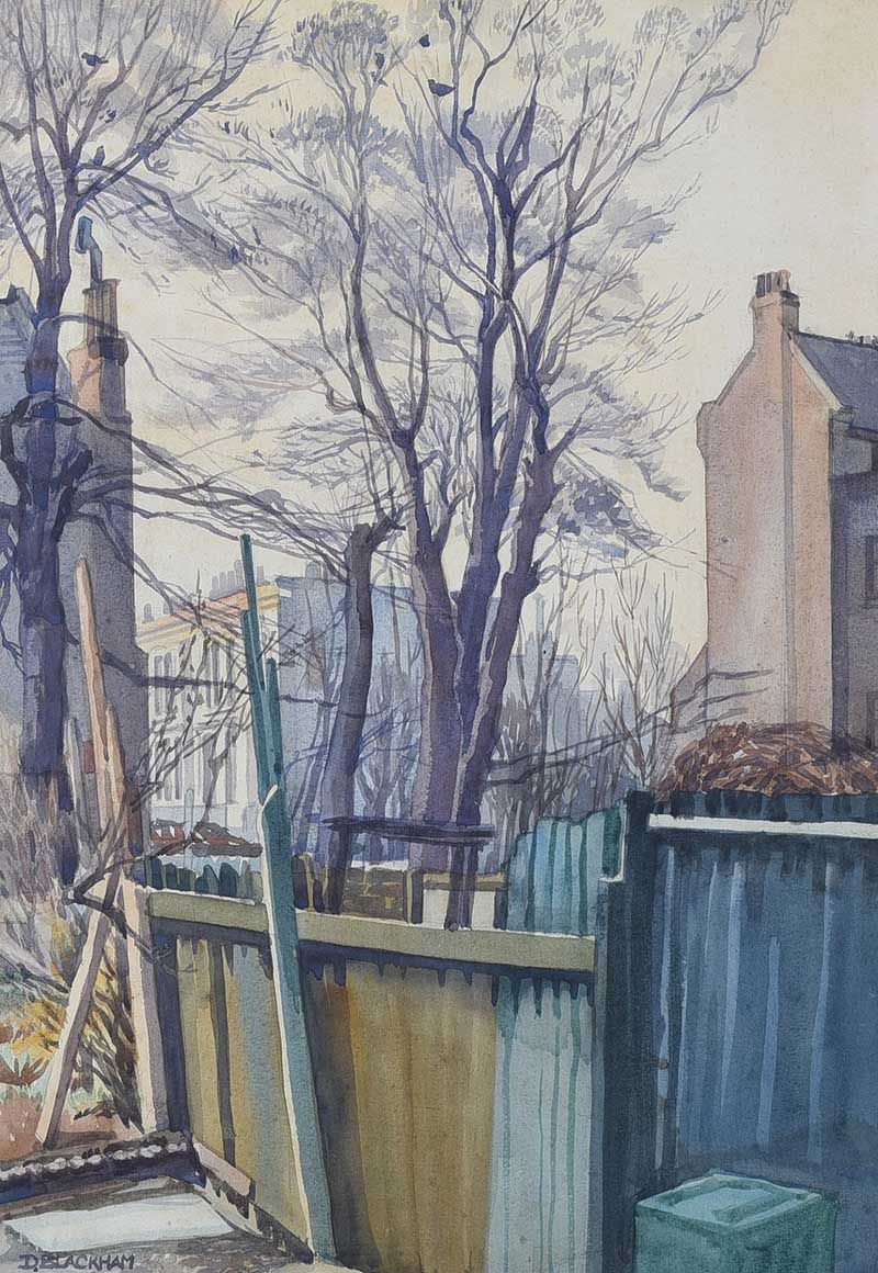 NOVEMBER IN THE SUBURBS by Dorothy Blackham RUA at Ross's Online Art Auctions