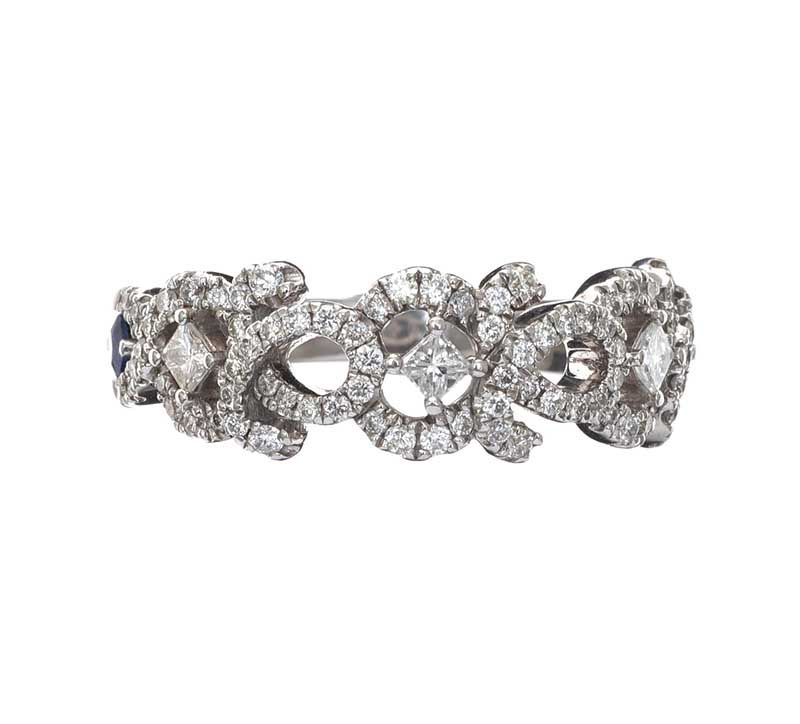 LOVE' BY VERA WANG 14CT WHITE GOLD DIAMOND RING at Ross's Online Art Auctions