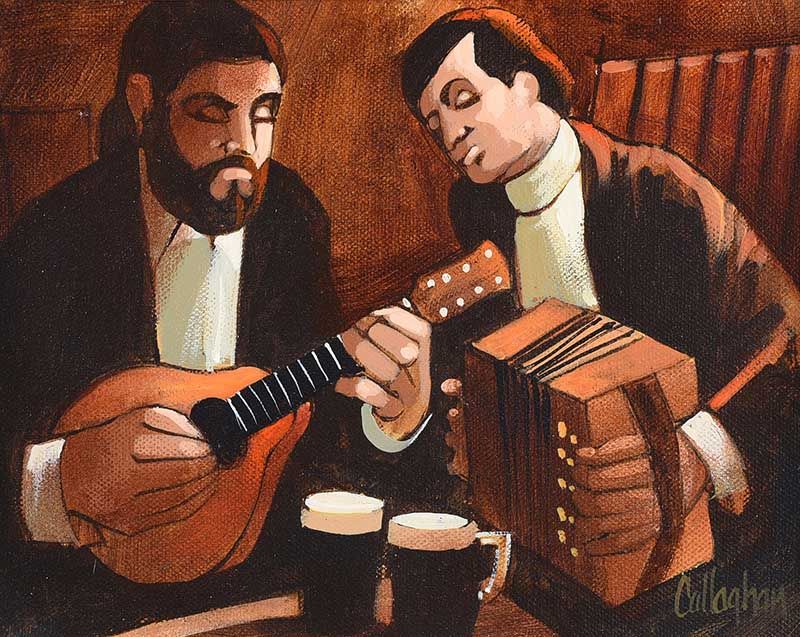 MUSIC & STOUT II by George Callaghan at Ross's Online Art Auctions