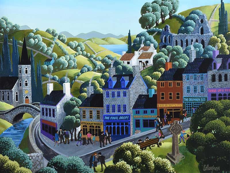 OUR HIGH STREET by George Callaghan at Ross's Online Art Auctions