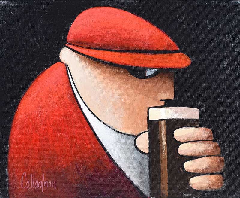 JUST A QUICK PINT by George Callaghan at Ross's Online Art Auctions