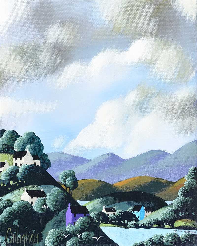 DISTANT MOUNTAINS by George Callaghan at Ross's Online Art Auctions
