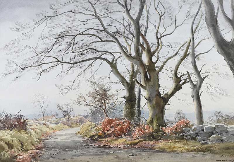AN AUTUMN COUNTRY LANE by Frank Egginton RCA FIAL at Ross's Online Art Auctions