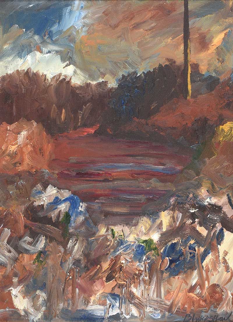 AUTUMN LANDSCAPE by Basil Blackshaw HRHA HRUA at Ross's Online Art Auctions