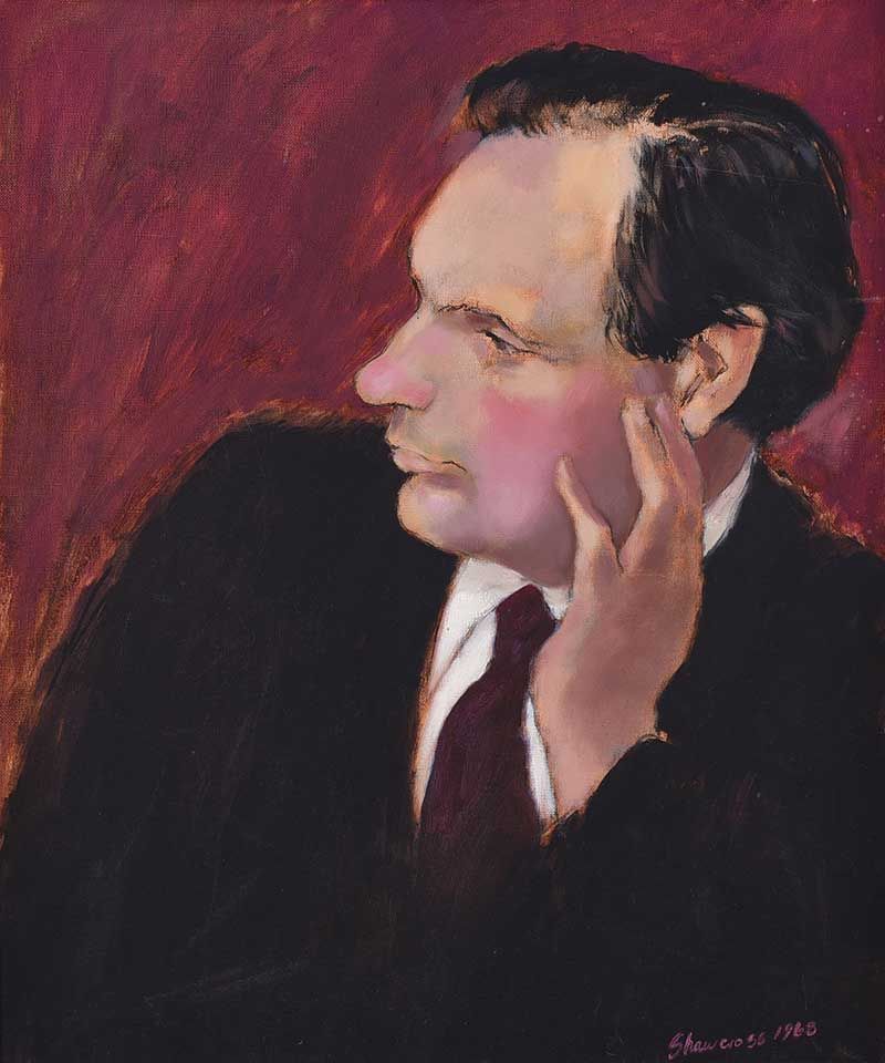 PORTRAIT OF PATRICK PEARSE O'MALLEY by Neil Shawcross RHA RUA at Ross's Online Art Auctions