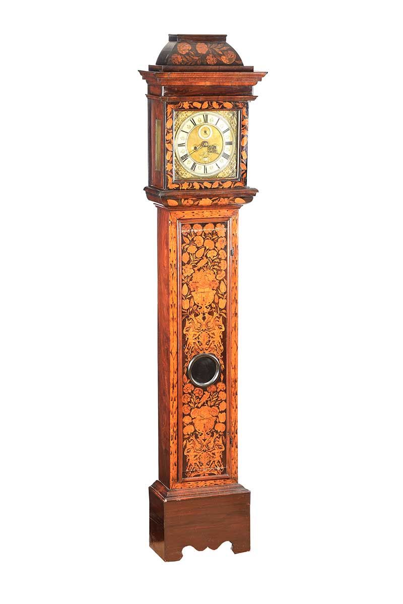 EIGHTEENTH CENTURY MARQUETRY LONG CASE CLOCK at Ross's Online Art Auctions