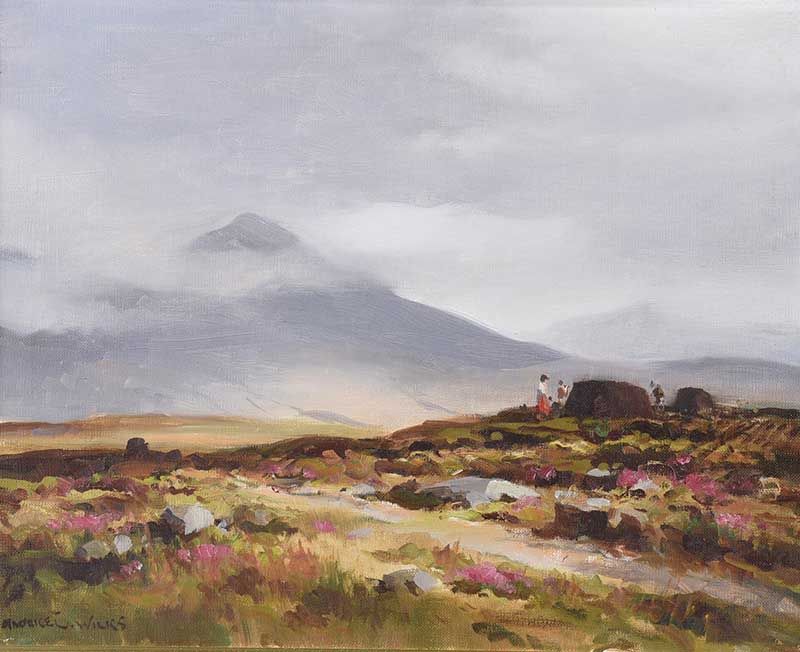 IN THE INAGH VALLEY, COUNTY GALWAY by Maurice Canning  Wilks ARHA RUA at Ross's Online Art Auctions