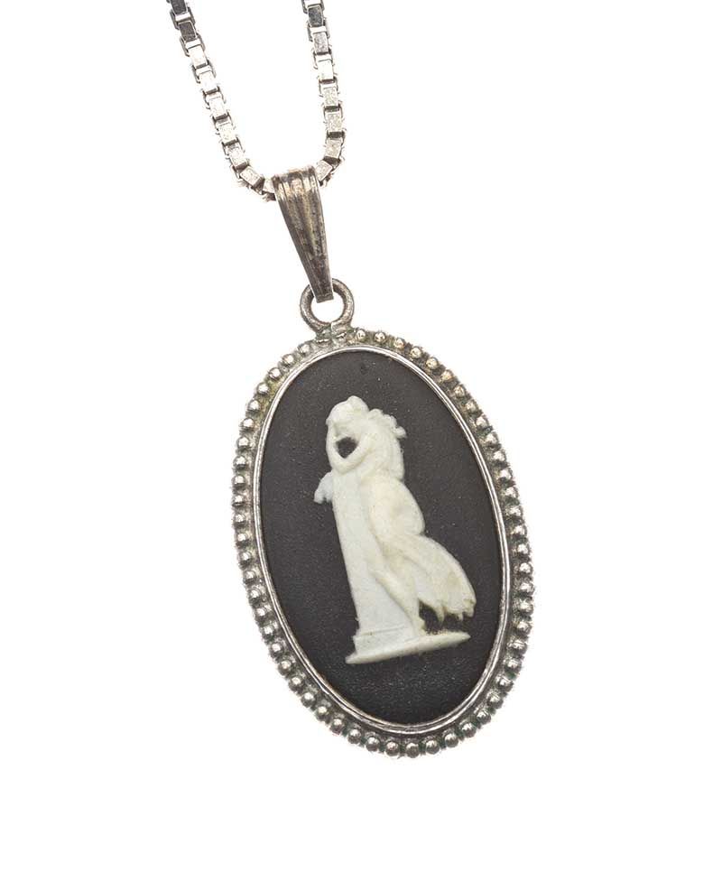 SILVER WEDGEWOOD NECKLACE