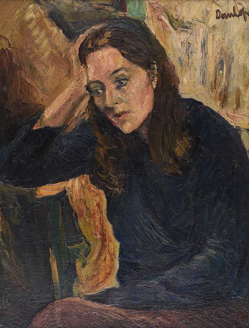 PENSIVE MOMENT by Ronald Ossary Dunlop, RA at Ross's Online Art Auctions