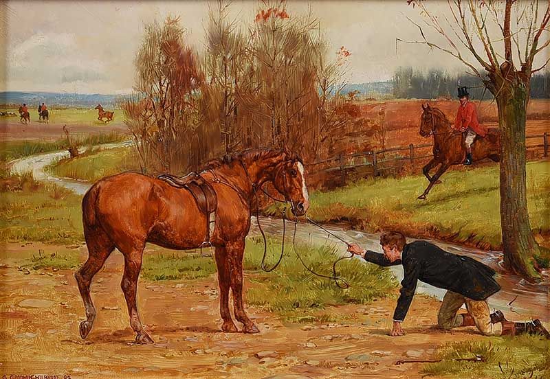 BETTER LUCK NEXT TIME by George Goodwin Kilburne RI ROI RWS at Ross's Online Art Auctions