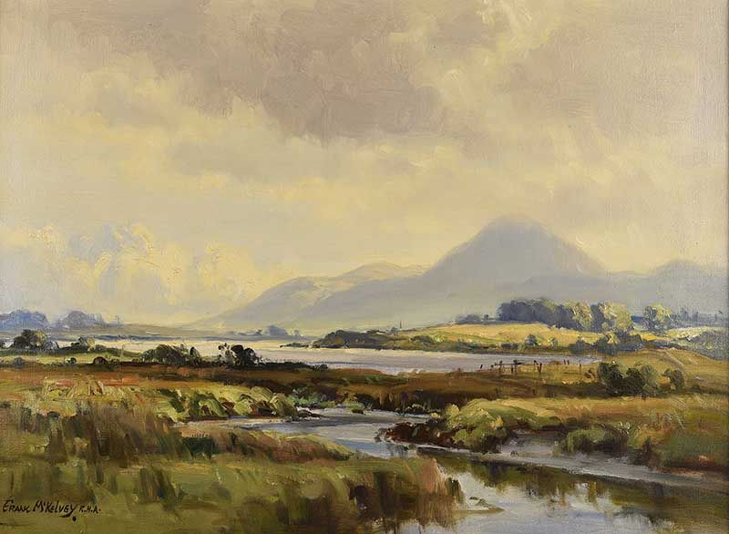 THE MOURNES FROM DUNDRUM by Frank McKelvey RHA RUA at Ross's Online Art Auctions