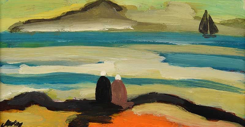 WATCHING FROM THE SHORE by Markey Robinson at Ross's Online Art Auctions