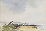 COTTAGE ON THE COUNTY DOWN COAST by Tom Kerr at Ross's Online Art Auctions