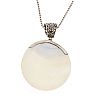 STERLING SILVER MOTHER OF PEARL PENDANT WITH STERLING SILVER CHAIN at Ross's Online Art Auctions