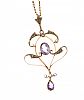 EDWARDIAN 9CT GOLD AMETHYST AND PEARL PENDANT ON 9CT GOLD CHAIN at Ross's Online Art Auctions