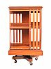 EDWARDIAN WALNUT REVOLVING BOOKCASE. at Ross's Online Art Auctions