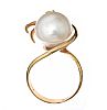 18CT GOLD PEARL RING
 at Ross's Online Art Auctions